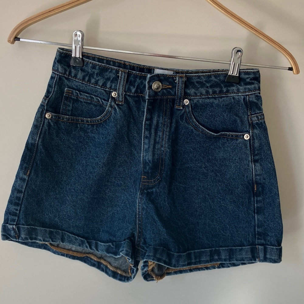 Princess Polly Dark Blue Jean Shorts